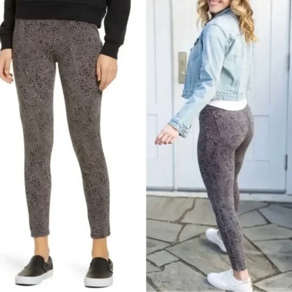 Spanx Ankle -Jean-ish Leggings Desert Dot Tummy Shaping - Picture 4 of 16